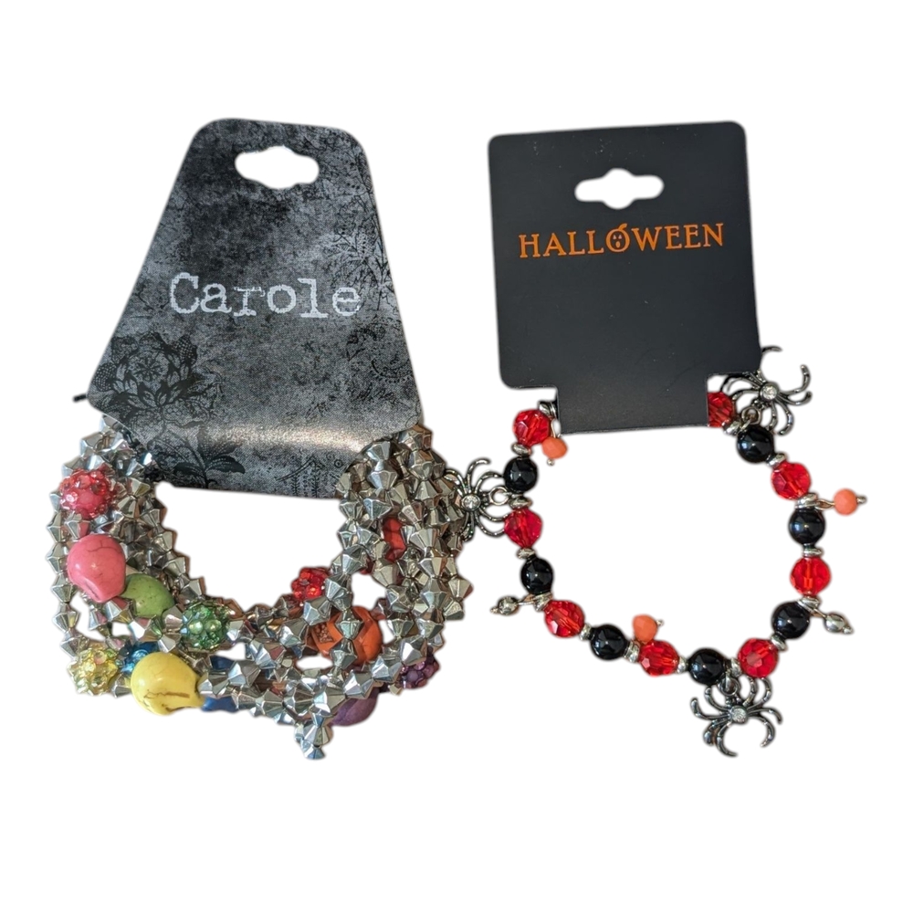 CAROLE AND HALLOWEEN MULTICOLOR BRACELETS 2 PACK
